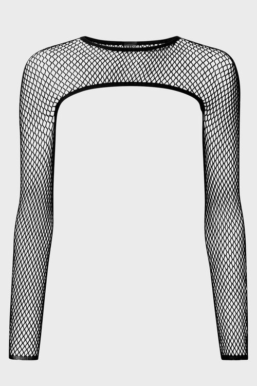 Killstar Bite Me Fishnet Bolero [B] Black