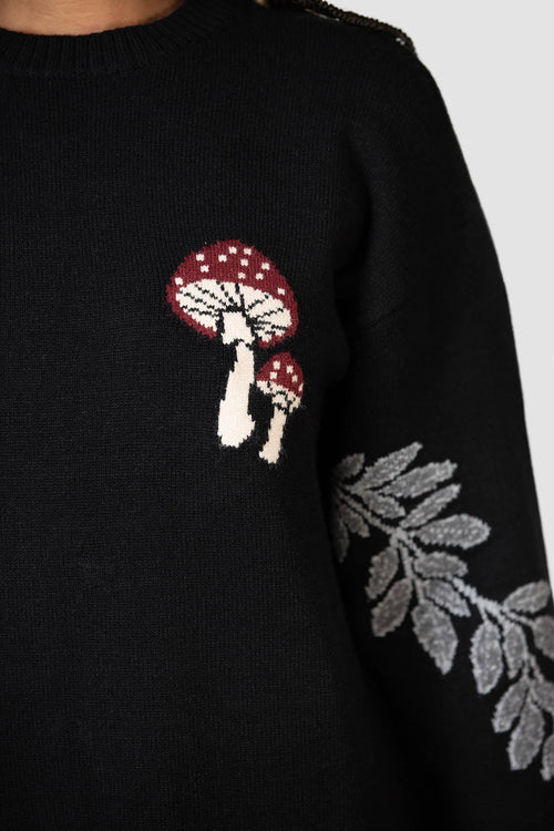 Killstar Bitter Morelle Sweater Dress Black