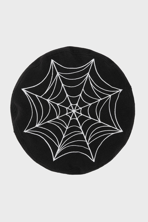 Killstar Black Widow Beret Hat Black