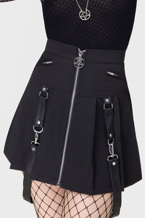 Killstar Blaire B*tch Mini Skirt [B] Black