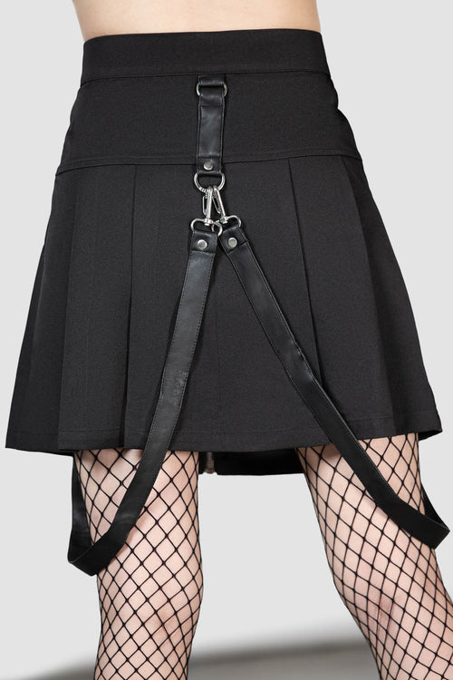 Killstar Blaire B*tch Mini Skirt [B] Black