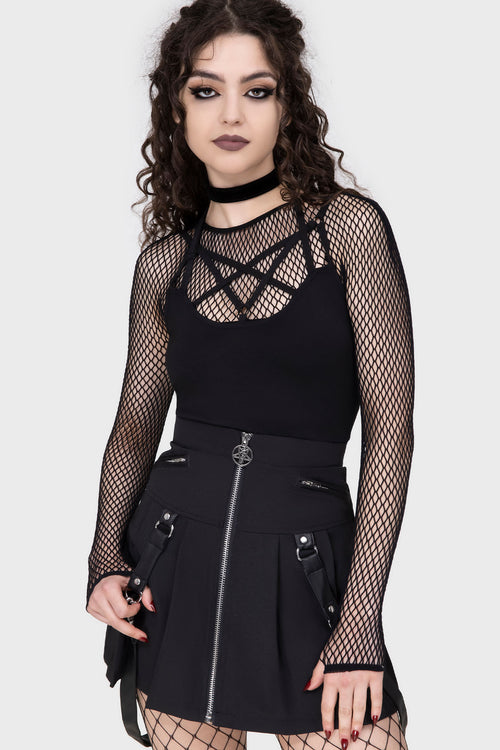 killstar Blaire B*tch Mini Skirt [B] Black