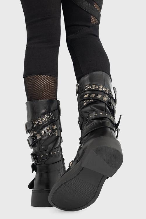 Killstar Blood Grunge Boots Black