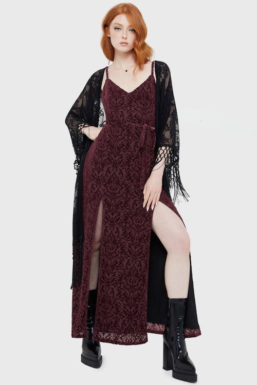 Killstar Blood Oak Maxi Dress Brown