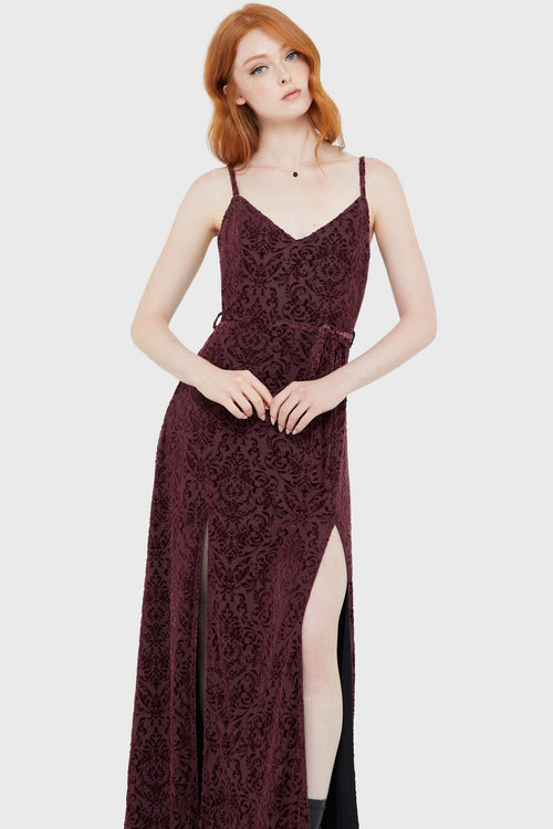 Killstar Blood Oak Maxi Dress Brown