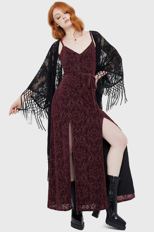 Killstar Blood Oak Maxi Dress Brown