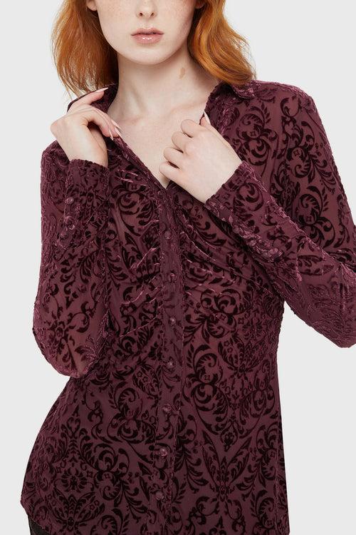 Killstar Blood Whisper Mesh Shirt Brown