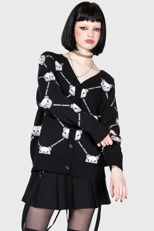 Killstar Bone To Pick Cardigan Black