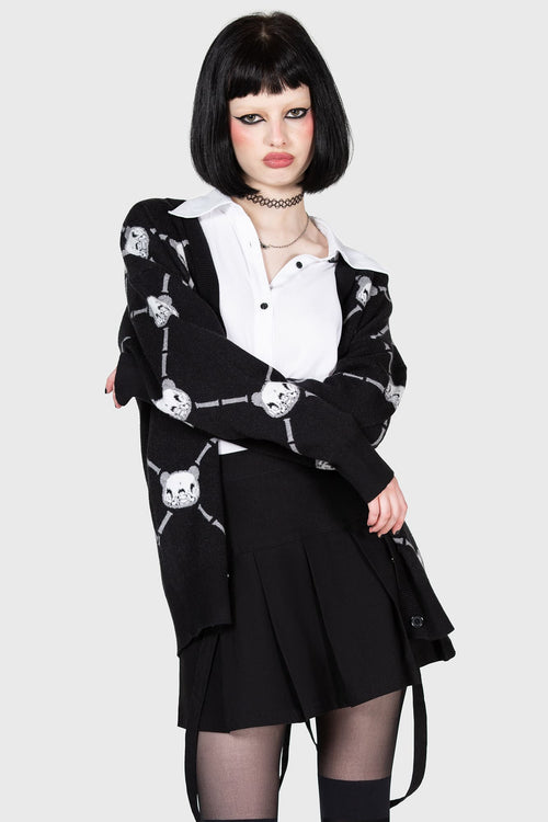 Killstar Bone To Pick Cardigan Black