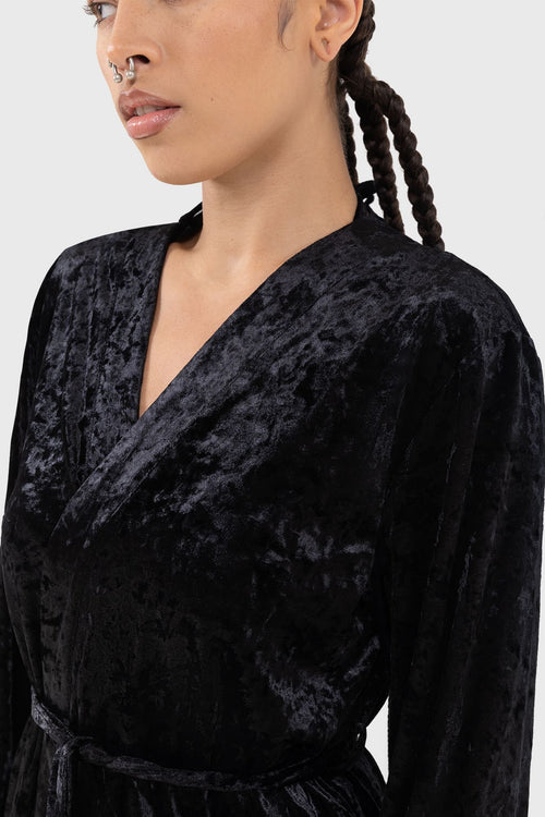 Killstar Burnt Obsidian Robe Black