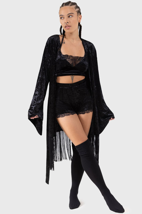 killstar Burnt Obsidian Robe Black