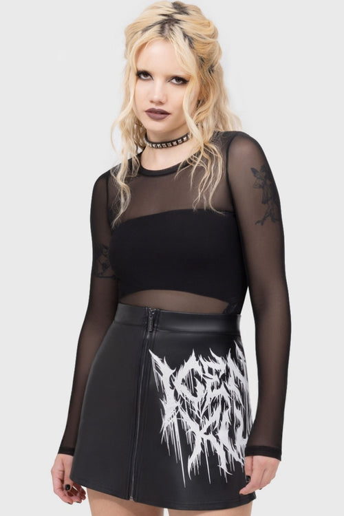 Killstar Byte Mesh Top Black
