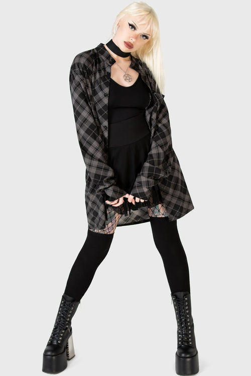 Killstar Cain Shirt Grey