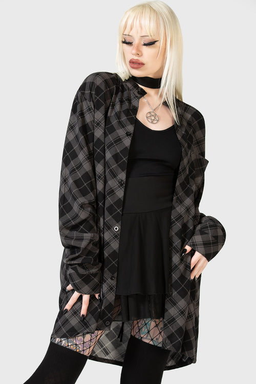 Killstar Cain Shirt Grey