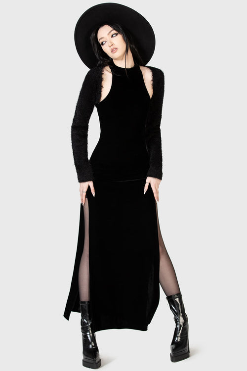 killstar Castella Maxi Dress Black