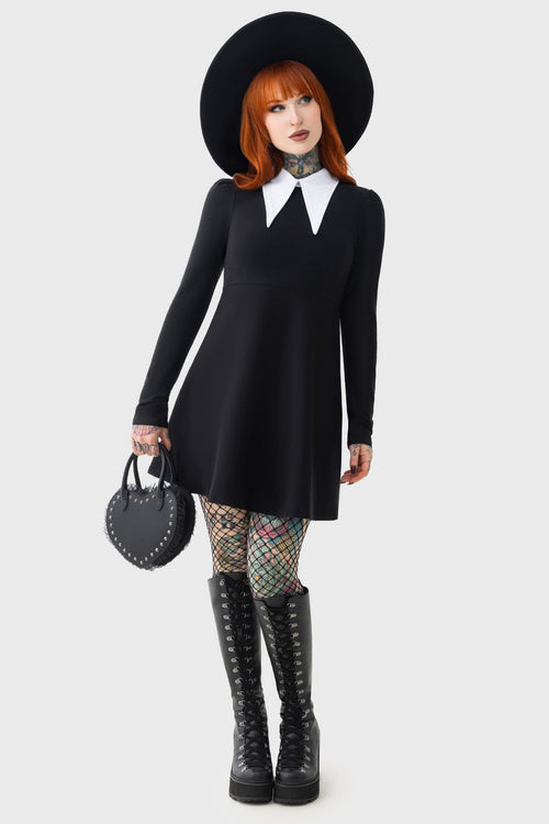 Killstar Cathedral Skater Dress Black