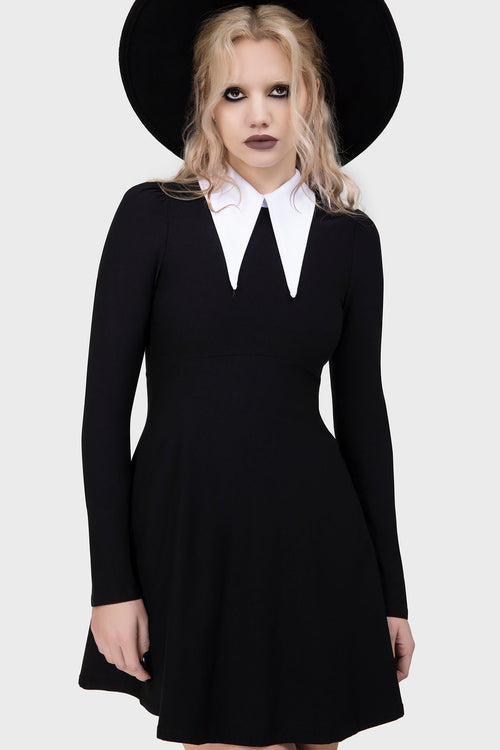 killstar Cathedral Skater Dress Black