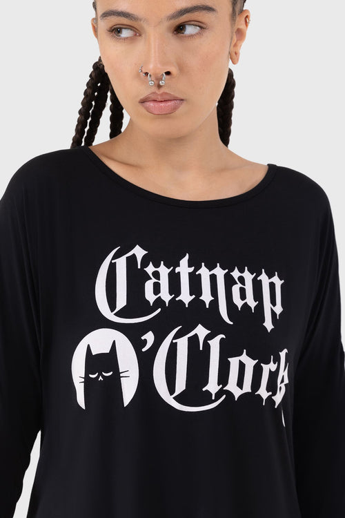 Killstar Catnap Lounge Dress Black