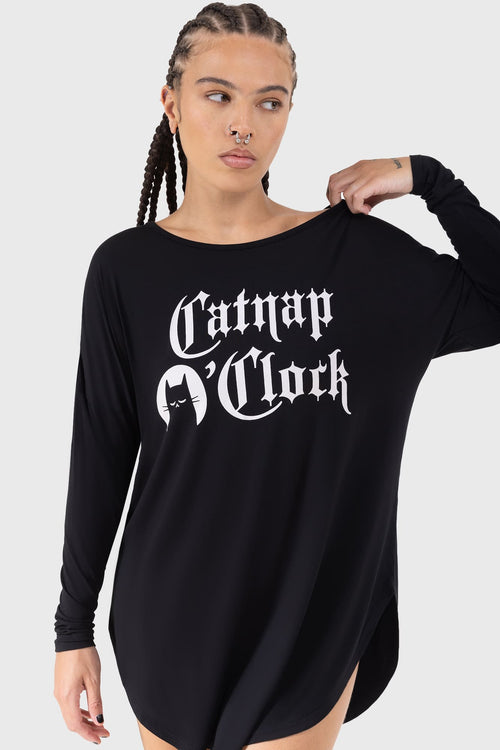 Killstar Catnap Lounge Dress Black