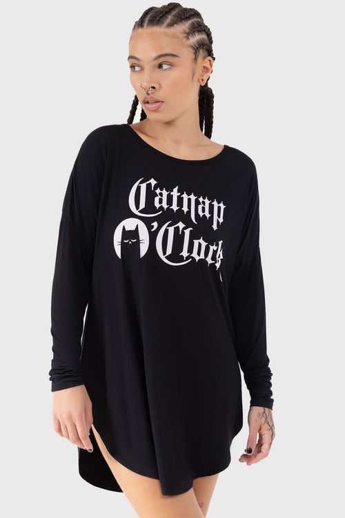Killstar Catnap Lounge Dress Black