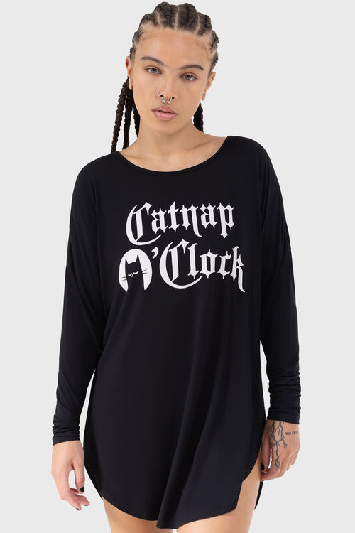 killstar Catnap Lounge Dress Black