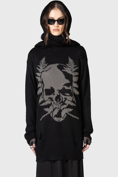 Killstar Cause Fear Knit Sweater Black
