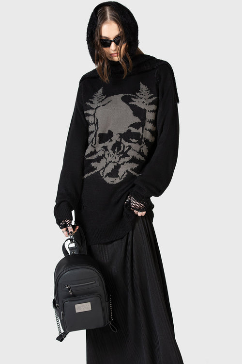 killstar Cause Fear Knit Sweater Black