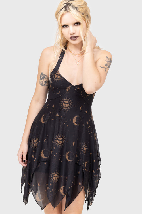 Killstar Celestigma Dress Black/Gold
