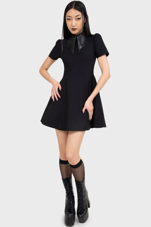 Killstar Chapel Collar Dress Black