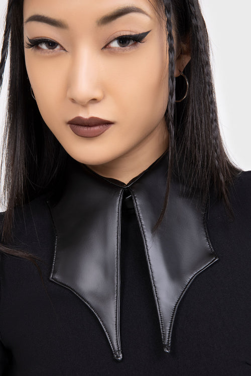 Killstar Chapel Collar Dress Black