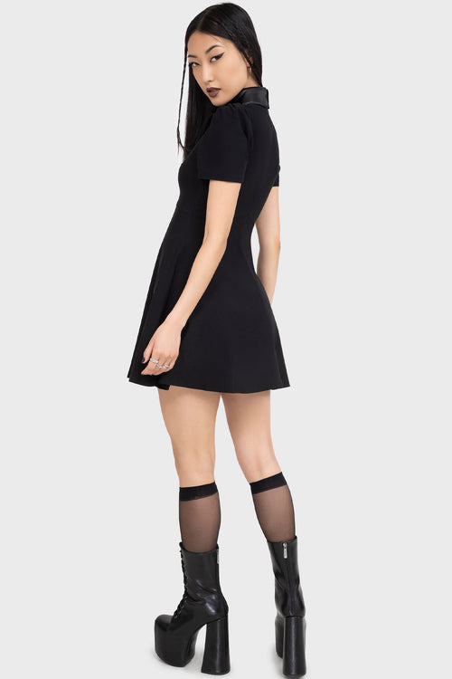 Killstar Chapel Collar Dress Black