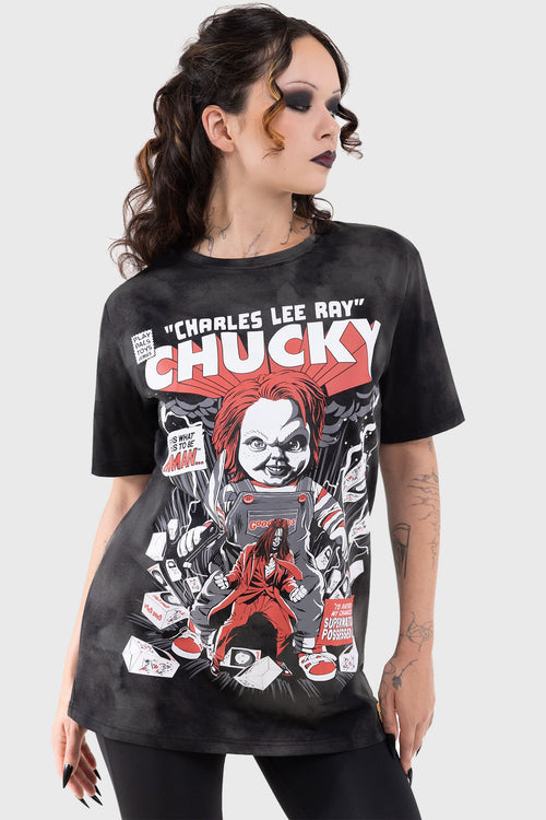 killstar Charles Lee Ray T-Shirt Black