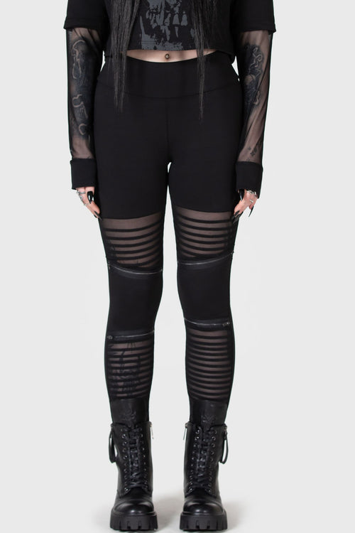 Killstar Clara's Trap Leggings Black