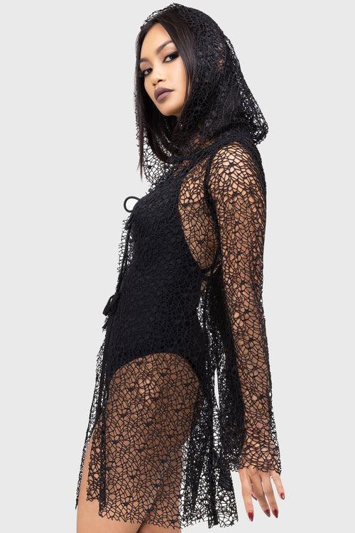 Killstar Cobweb Cove Cloak Black