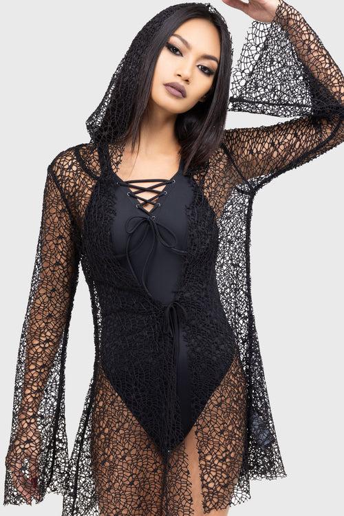 killstar Cobweb Cove Cloak Black