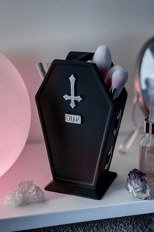 Killstar Coffin Brush Holder Black