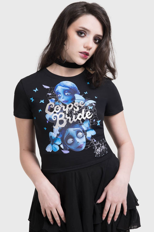 killstar Corpse Bride Shrunken Tee Black