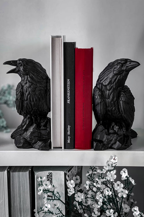 Killstar Corvus Bookends Black
