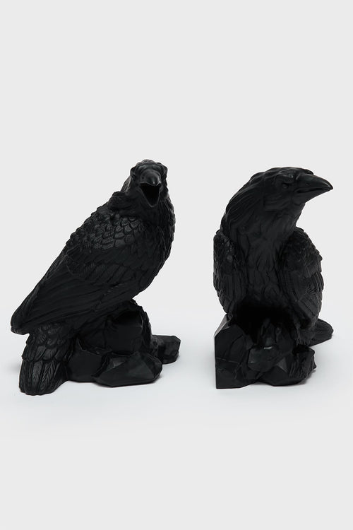 killstar Corvus Bookends Black