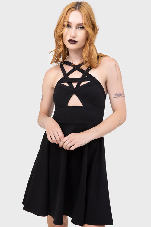 Killstar Cosmik Skater Dress [B] Black