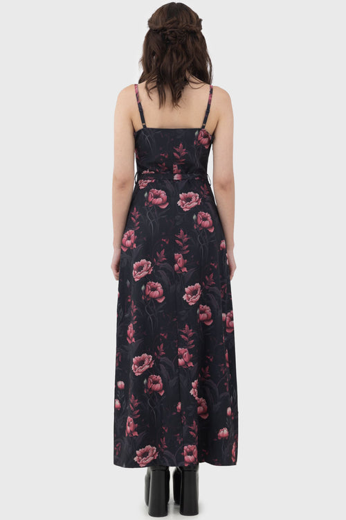 Killstar Cottage Chorus Maxi Dress Black/Pink