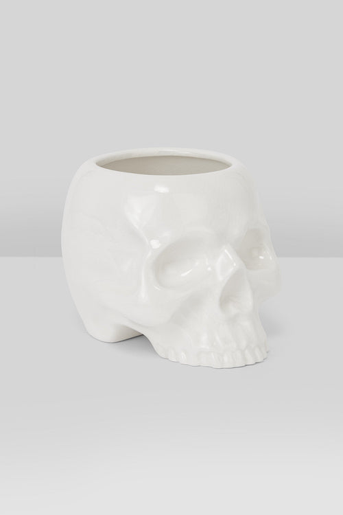 killstar Cranium Planter White