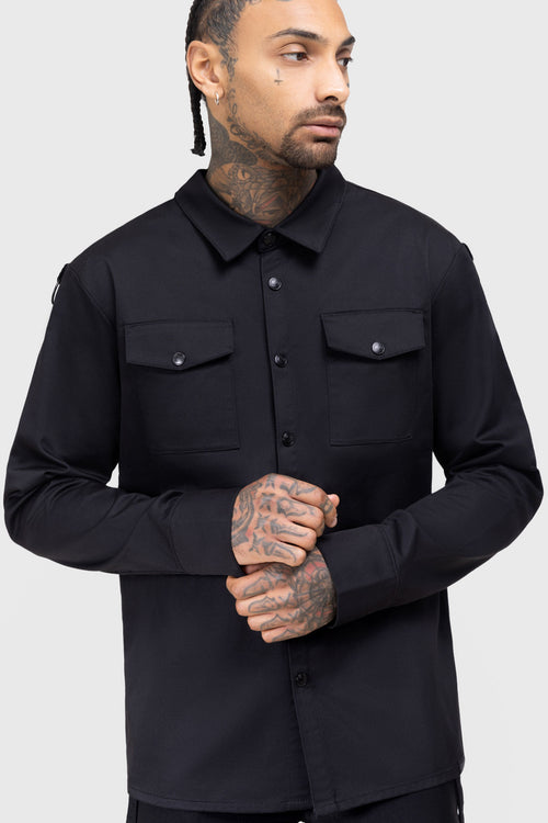 Killstar Crescent Dread Shacket Black