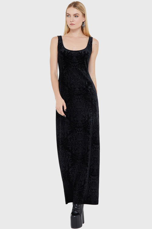 Killstar Crimson Fiend Maxi Dress Black/Red