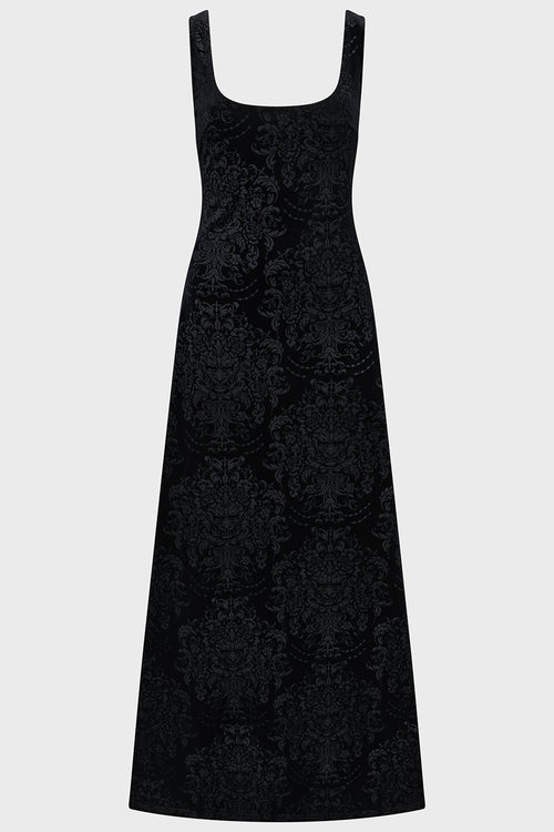 Killstar Crimson Fiend Maxi Dress Black/Red