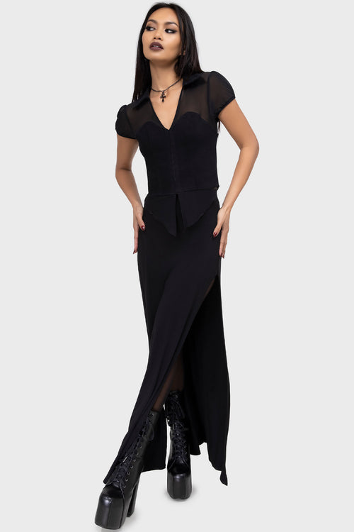 Killstar Cryptic Cora Top Black