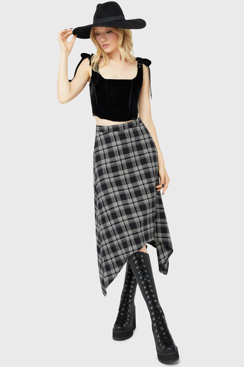 Killstar Cursed Meadows Skirt Tartan