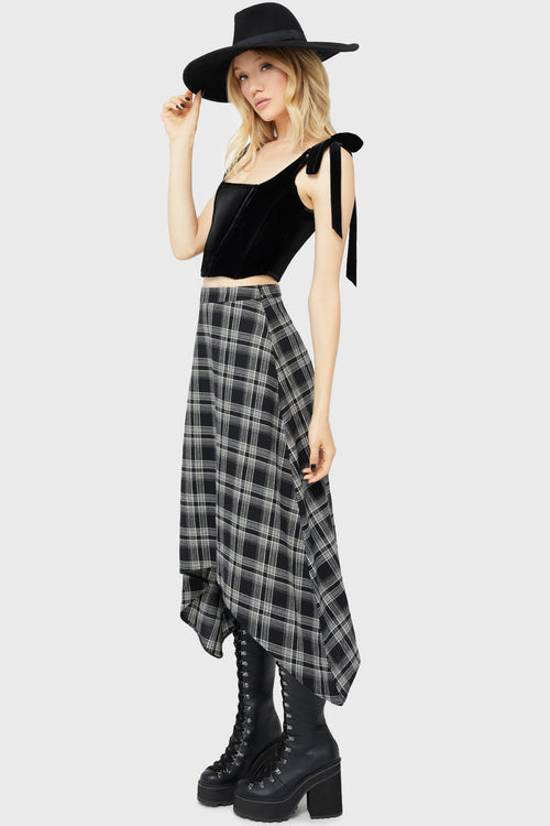 Killstar Cursed Meadows Skirt Tartan