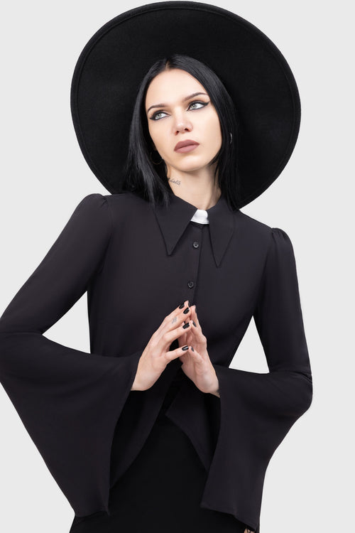 Killstar Cursed Pray Blouse Black