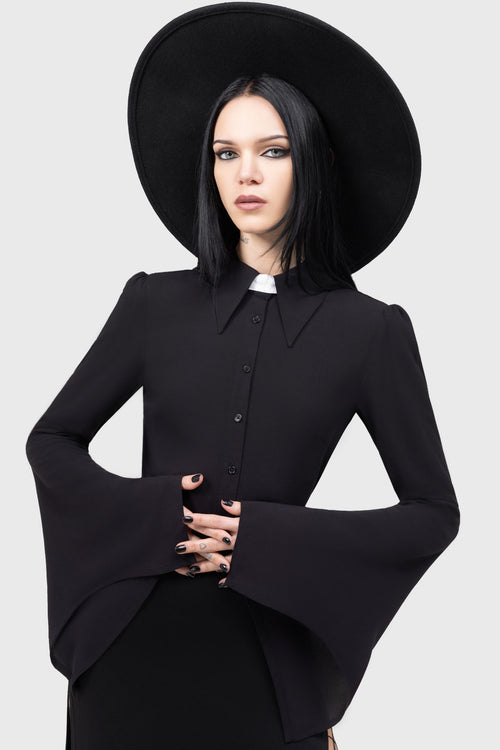 Killstar Cursed Pray Blouse Black